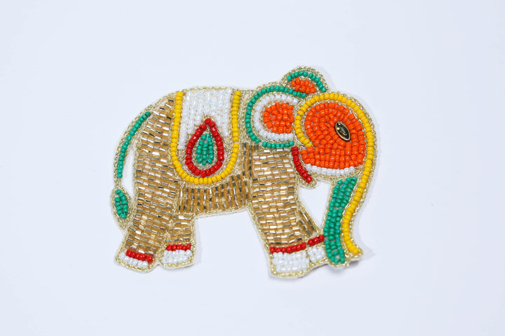 Elephant Embellished Patches With Beads&nbsp;