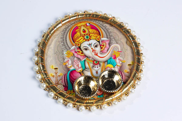 Ganesh Puja Thali With Beads