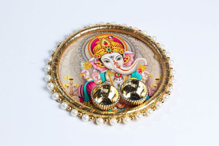 Ganesh Puja Thali With Beads