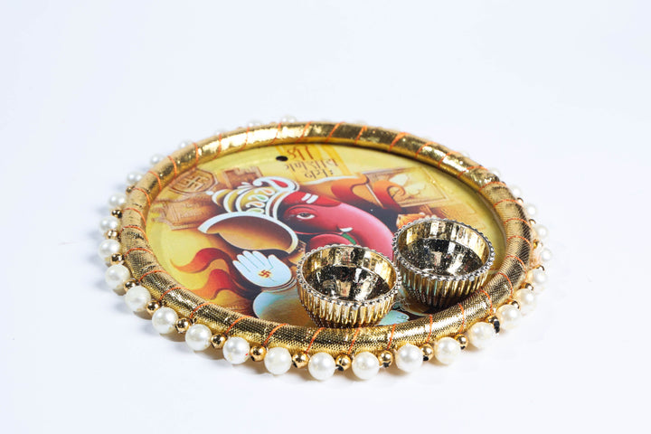 Ganesha Puja Thali With Beads