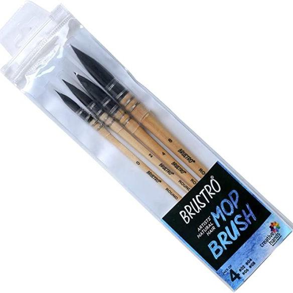  Brustro Artist’s Natural Hair MOP Brush Set
