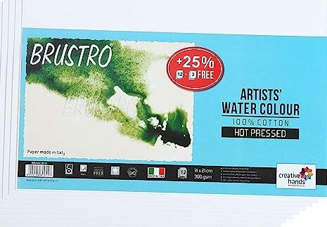 Brustro Hot Pressed Watercolor Paper A4