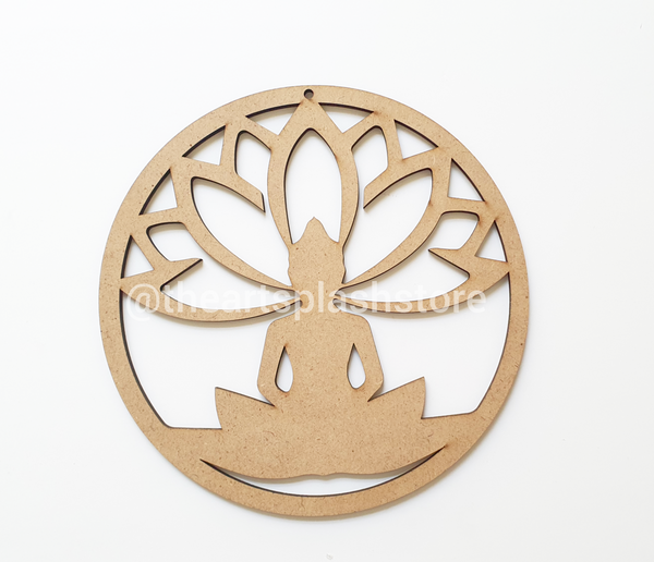 Buddha with Lotus Cut out 