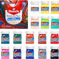 Flash Acrylic Pouring Paints - Set of 16 - 50ml each