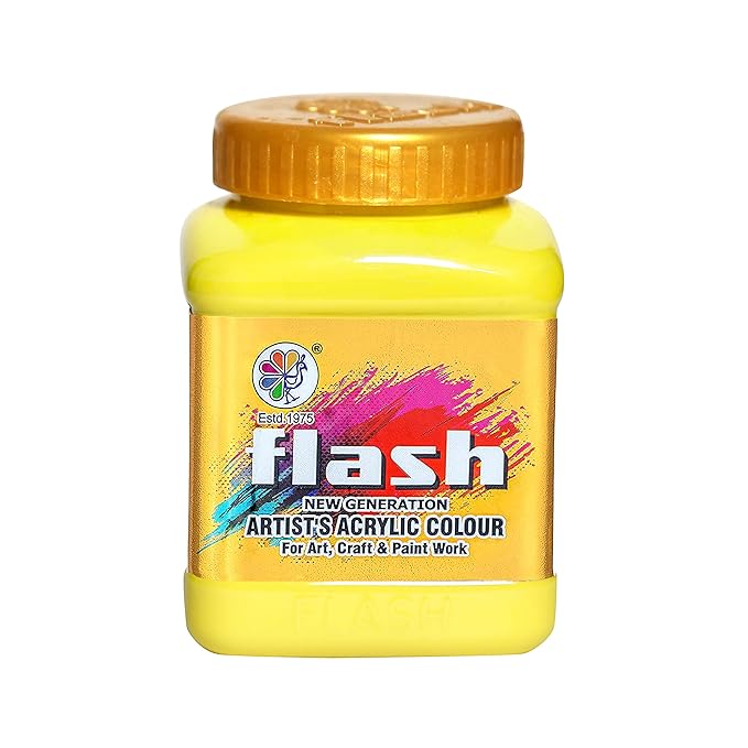 Flash Artists Acrylics Colors (White, Black, U.Blue, Red, L.Yellow, Gr