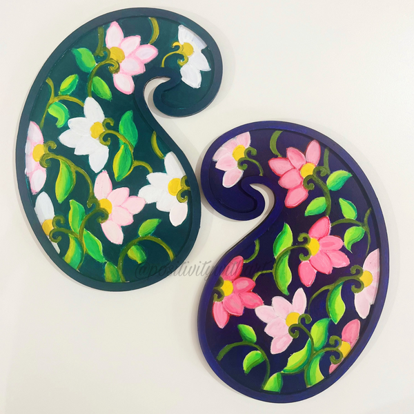 Pichwai wood wall plate