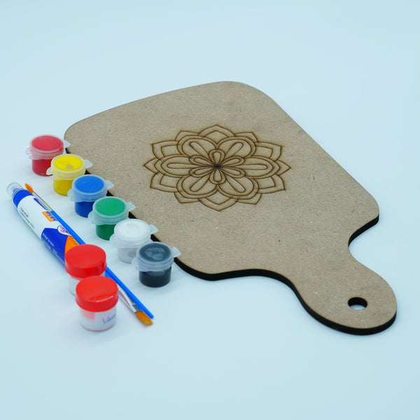 Mandala Cheese Board With Painting Kit