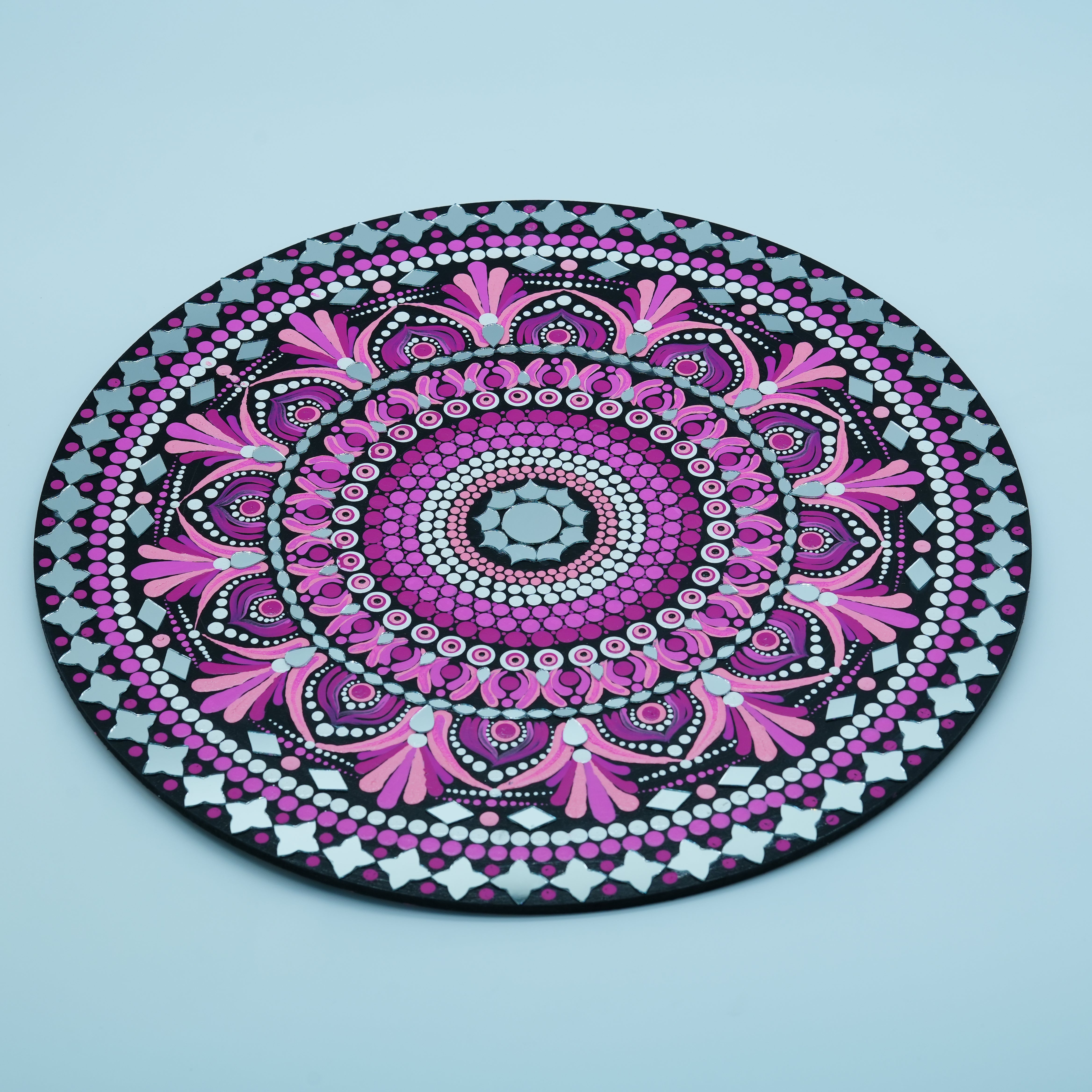 Rose Petal Pink Dot Mandala Art – ArtSplash Store