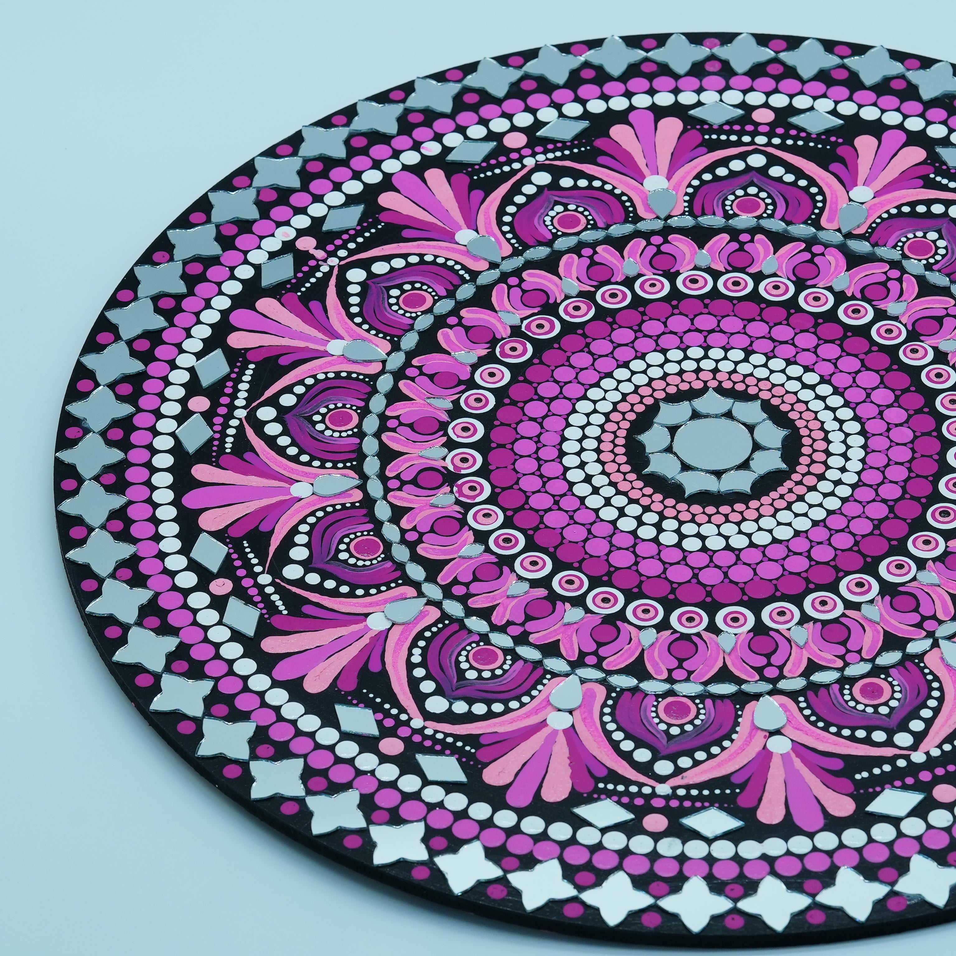 Rose Petal Pink Dot Mandala Art – ArtSplash Store