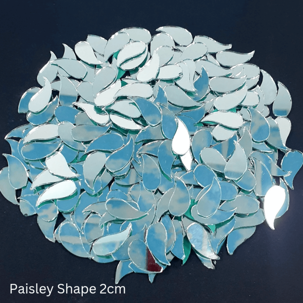Small Paisley Mirror Stone for Crafts