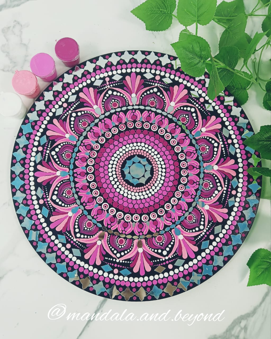 Rose Petal Pink Dot Mandala Art – ArtSplash Store