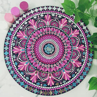 Rose Petal Pink Dot Mandala Art