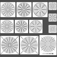 Mandala stencil set of 12