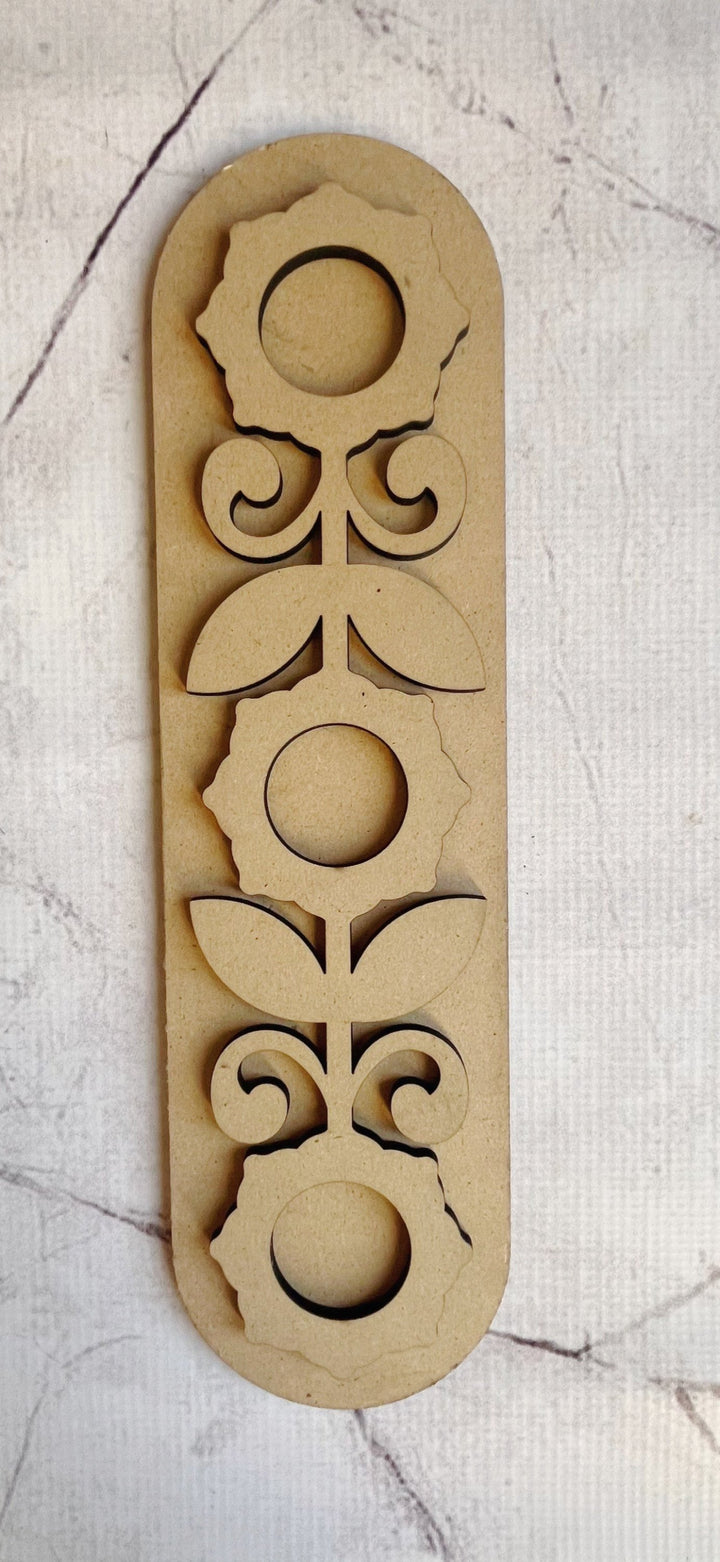 piece Flower panel in MDF