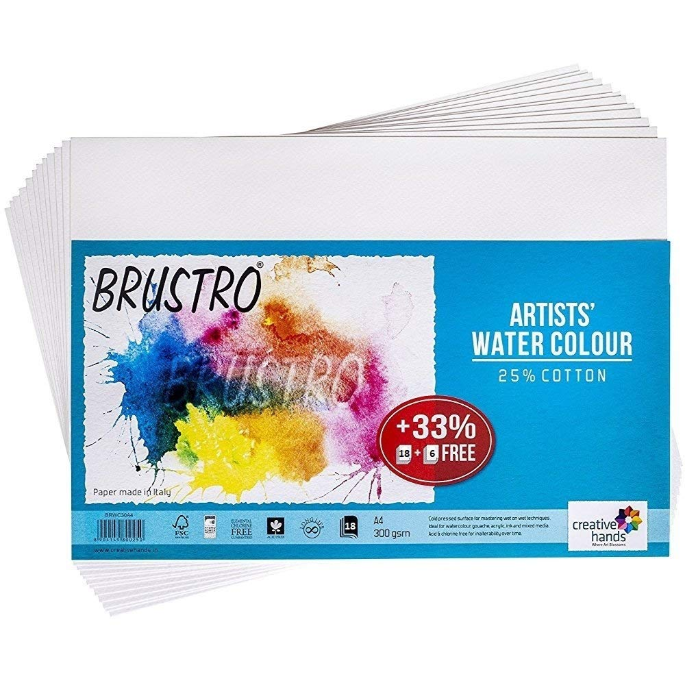 A5 Brustro Watercolour paper sheet for Artwork Artsplash store